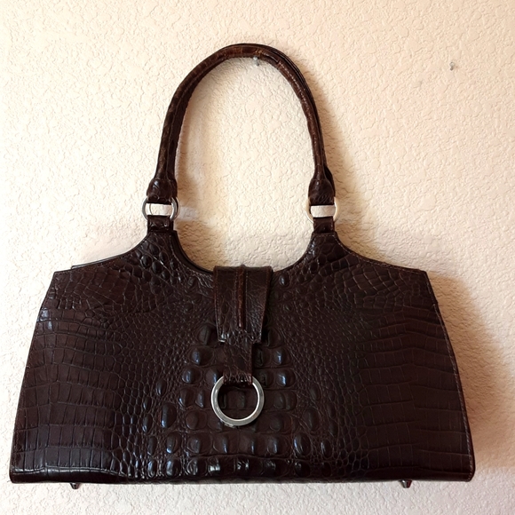 Viva of California Vintage Crocodile Embossed Bag Satchel/Tote - Picture 5 of 6